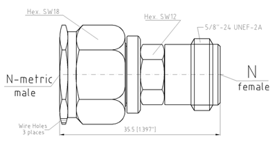 Переход коаксиальный Spectrum 8001-5M61-02