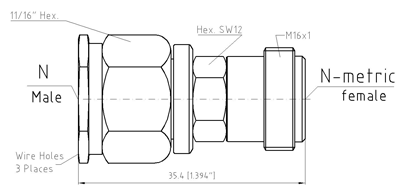 Переход коаксиальный Spectrum 8001-516F-02