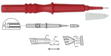 Наконечник измерительный 464-IEC-R (красный)